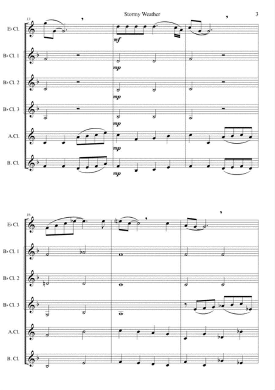 Stormy Weather Woodwind Ensemble scores gallery preview page 3