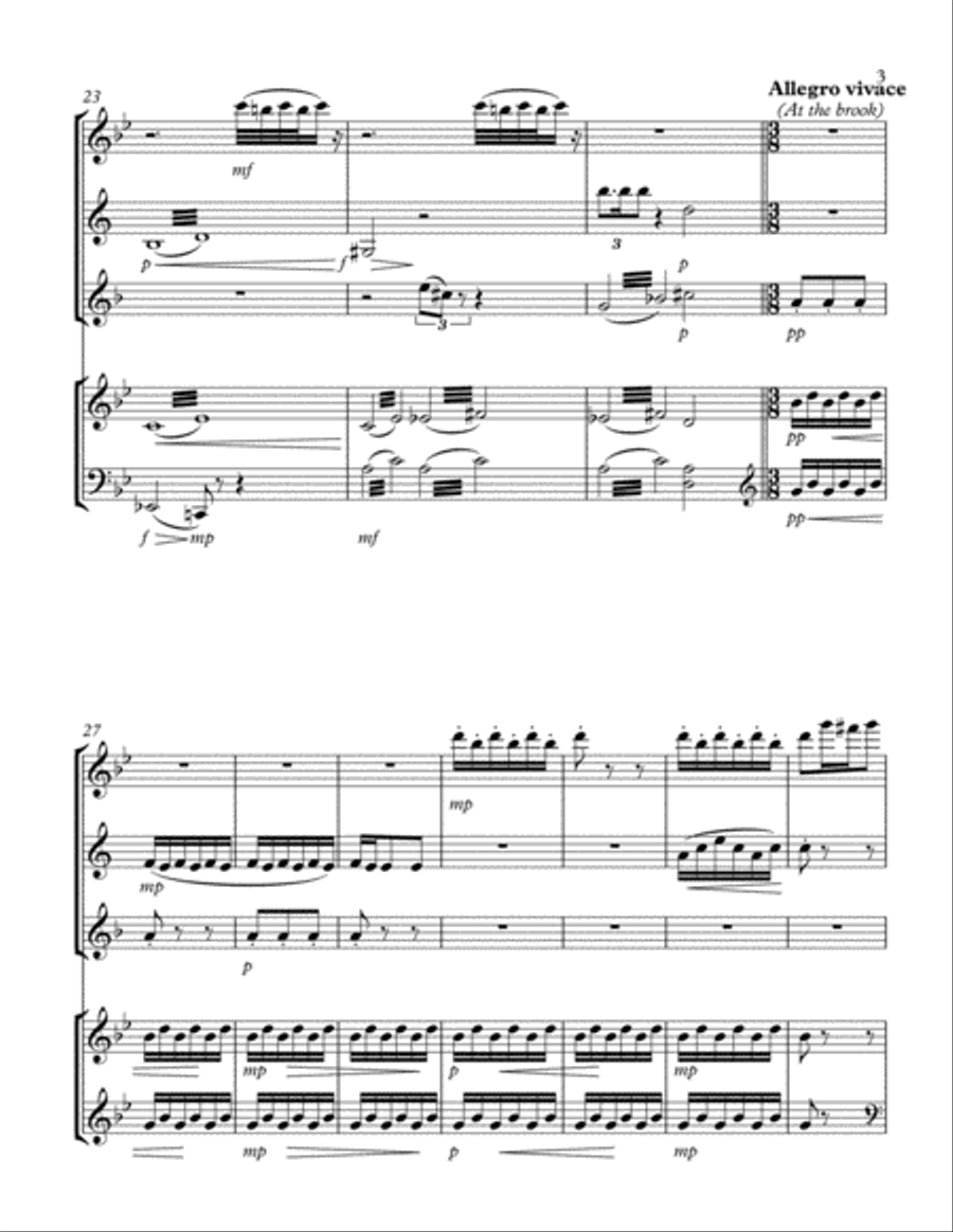 In The Woods for mixed quintet Small Ensemble scores gallery preview page 3