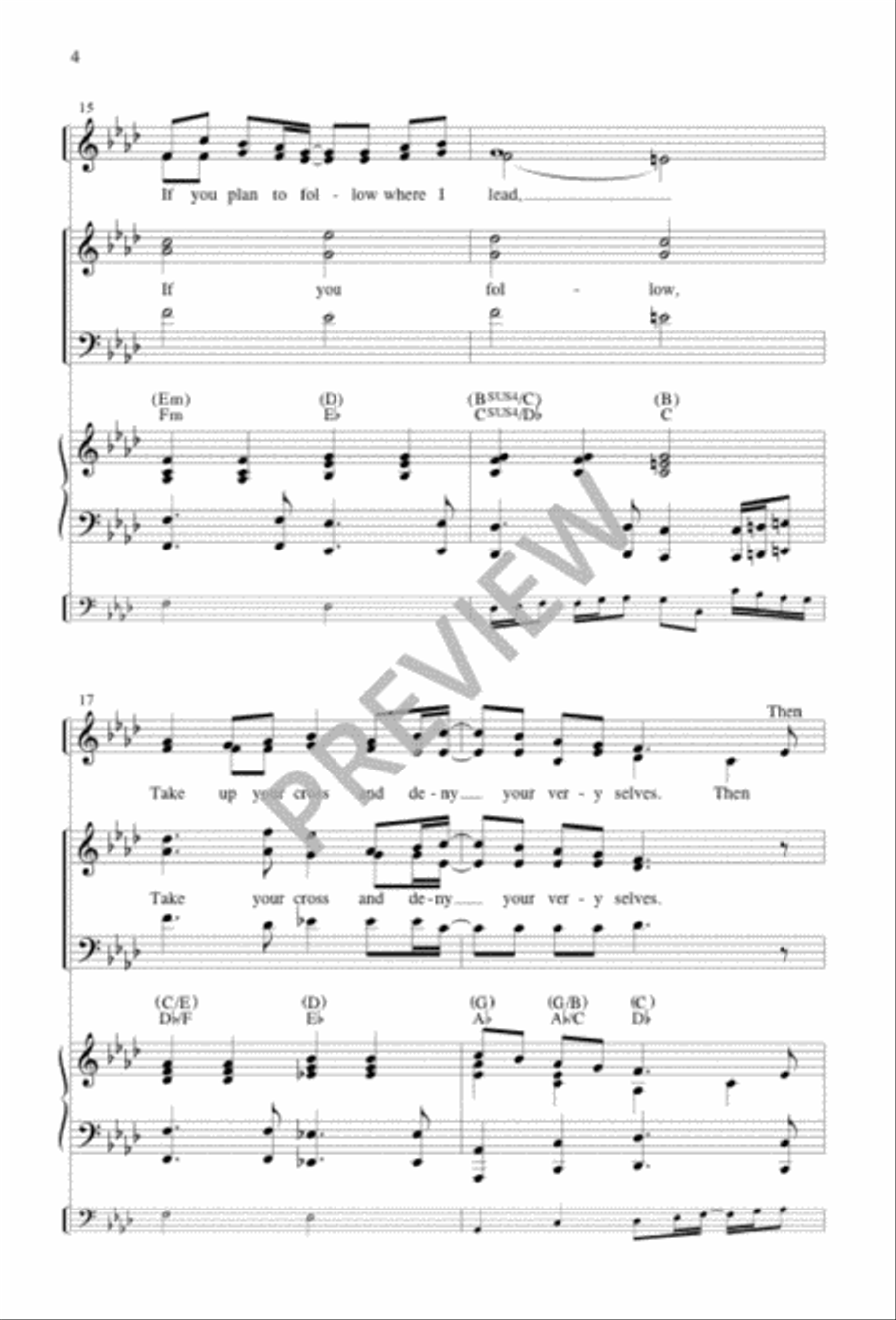 Come and Follow Me 4-Part scores gallery preview page 4