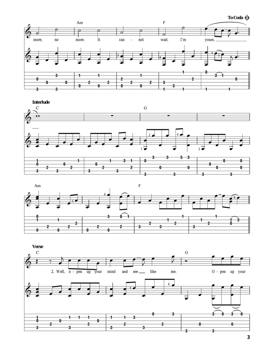 I'm Yours Acoustic Guitar scores gallery preview page 3