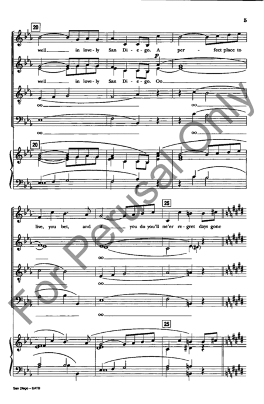 San Diego 4-Part scores gallery preview page 5