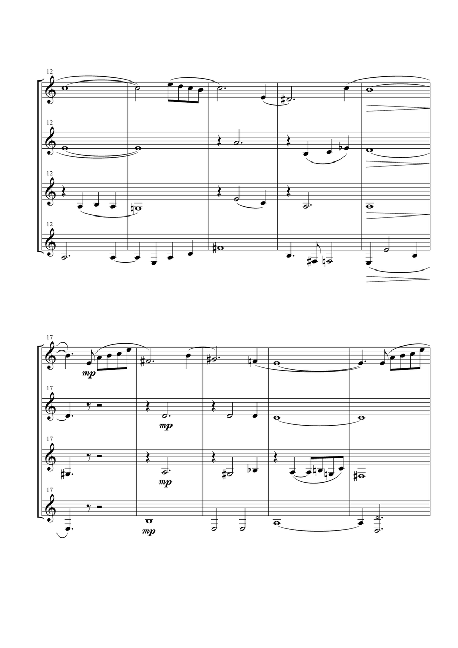 The Shadow Of Your Smile Woodwind Quartet scores gallery preview page 4