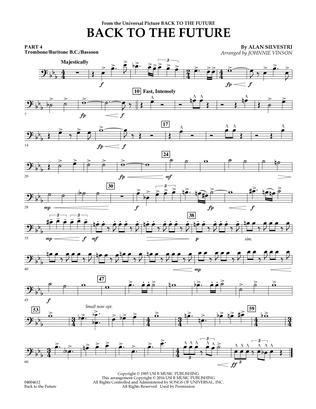 Book cover for Back to the Future (Main Theme) - Pt.4 - Trombone/Bar. B.C./Bsn.