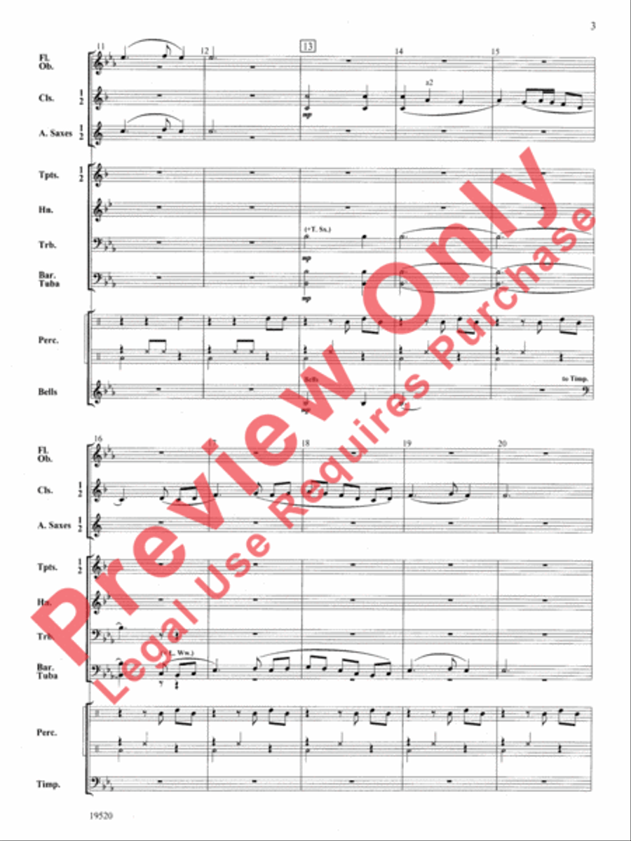 Korean Hill Song Korean Hill Song Concert Band scores gallery preview page 4