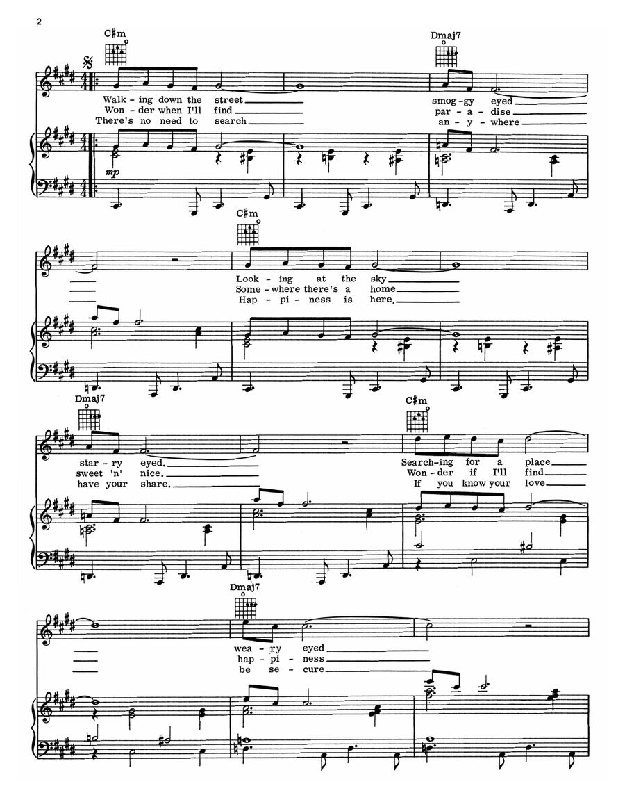 The World Is A Ghetto Piano, Vocal, Guitar scores gallery preview page 2
