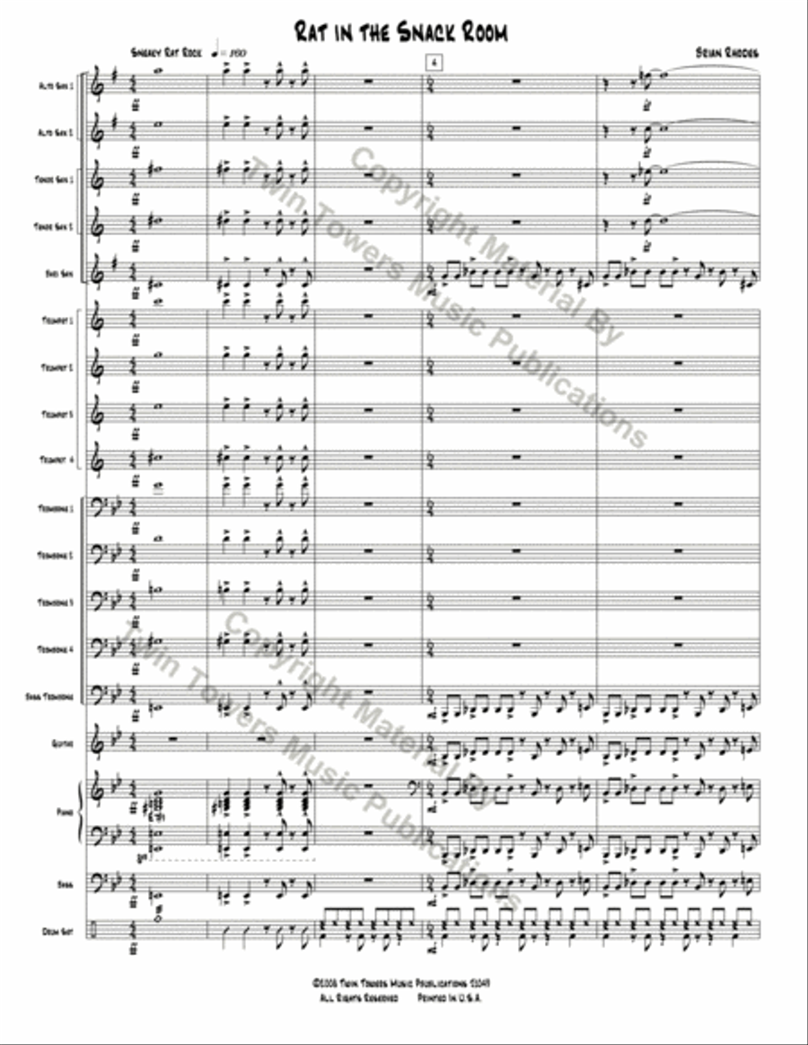 Rat in the Snack Room Jazz Ensemble scores gallery preview page 3