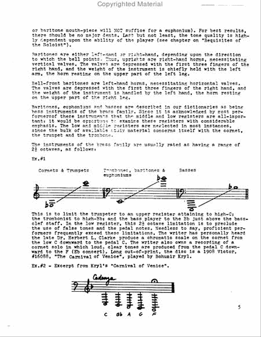 The Euphonium and 4-Valve Brasses