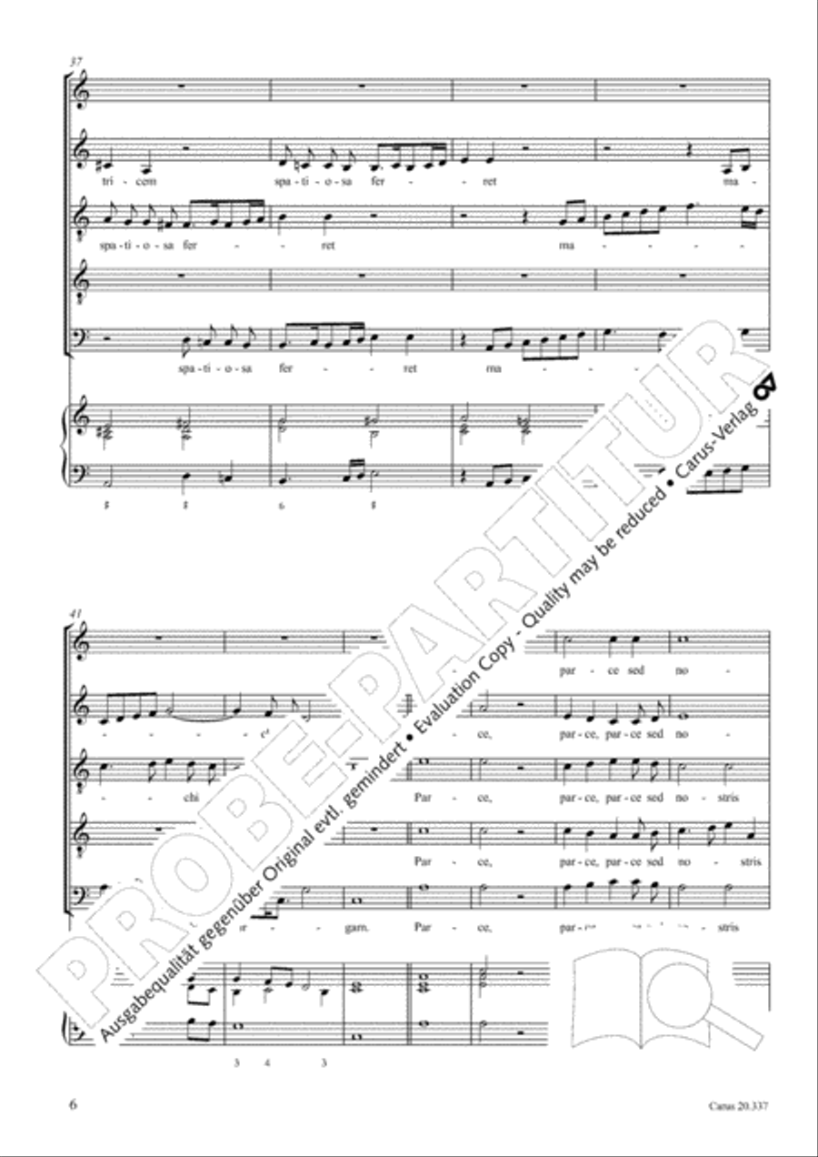 Aufer immensam, aufer, Deus SATTB scores gallery preview page 6