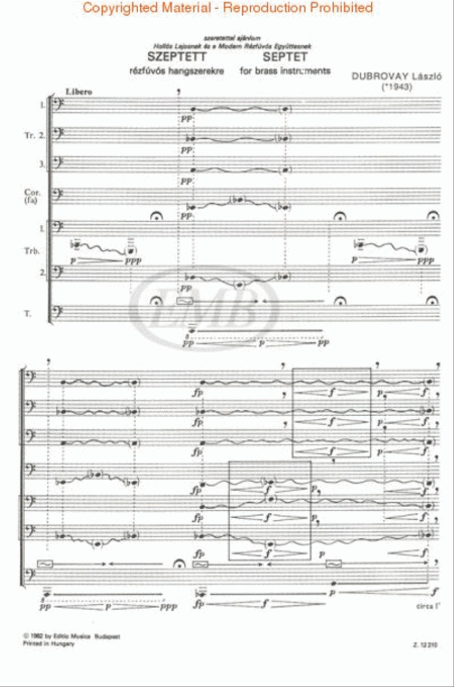 Septet for Brass Instruments Performance Score scores gallery preview page 2