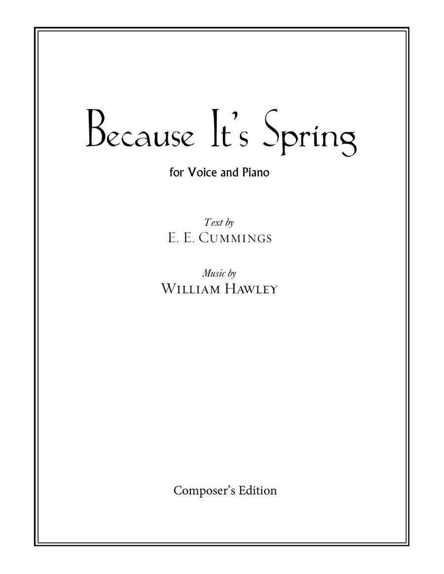 Because It's Spring Voice scores gallery preview page 1