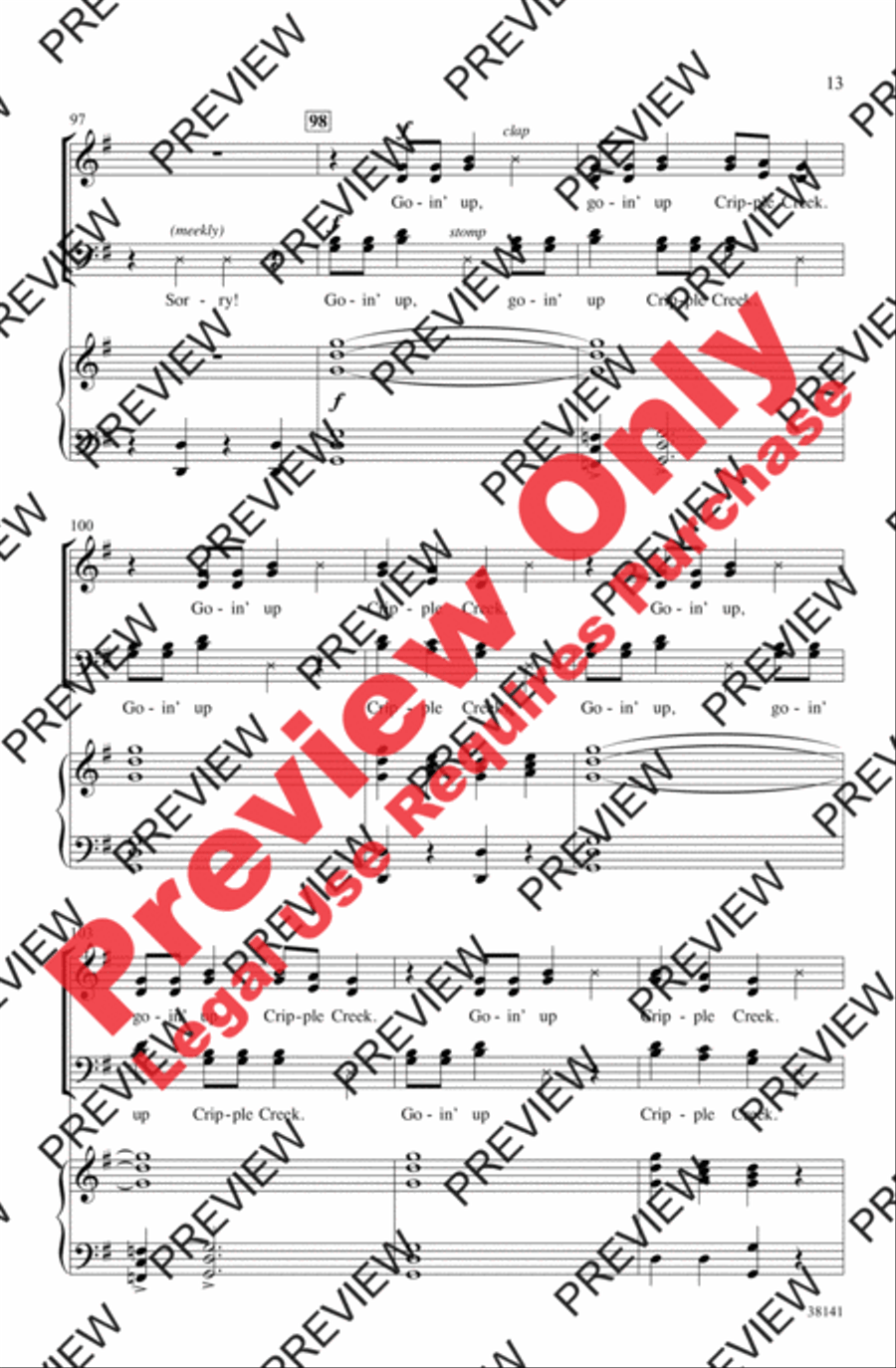 Cripple Creek 4-Part scores gallery preview page 13