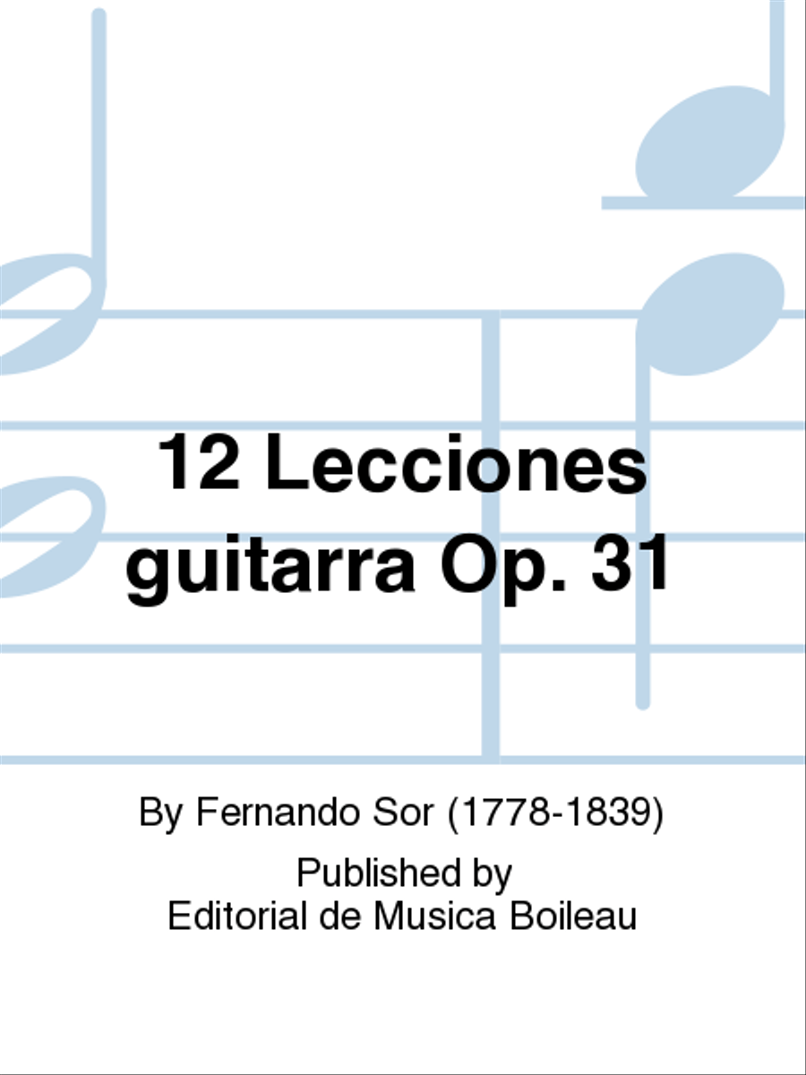 12 Lecciones guitarra Op. 31 Guitar scores gallery preview page 1