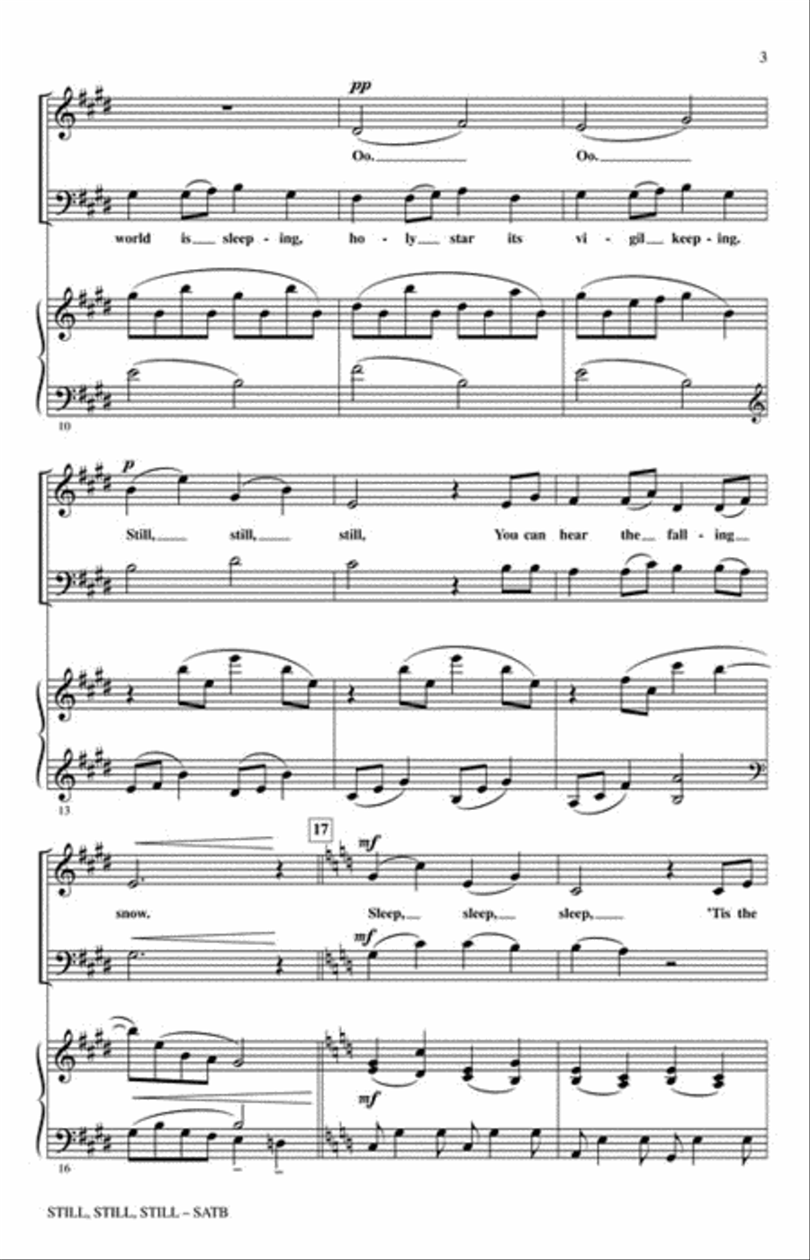 Still, Still, Still (with Brahms' “Lullaby”) Choir scores gallery preview page 3