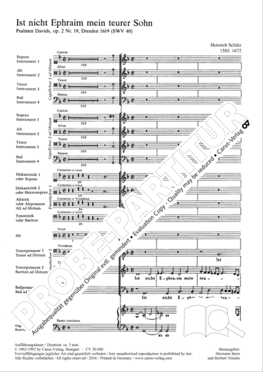 Is Ephraim my dear son? (Ist nicht Ephraim mein teurer Sohn) 4-Part scores gallery preview page 4