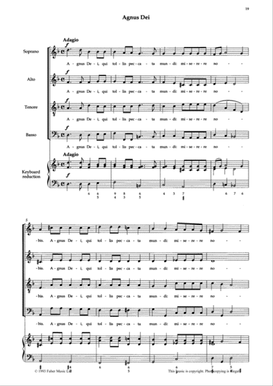 Missa Brevis in F 4-Part scores gallery preview page 4