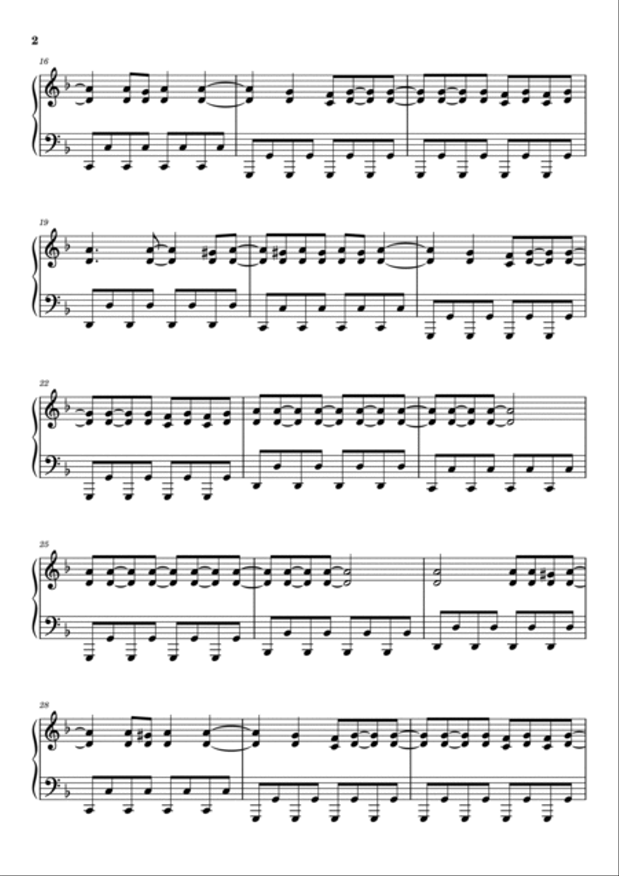 Never Let Me Down Again Piano Solo scores gallery preview page 2
