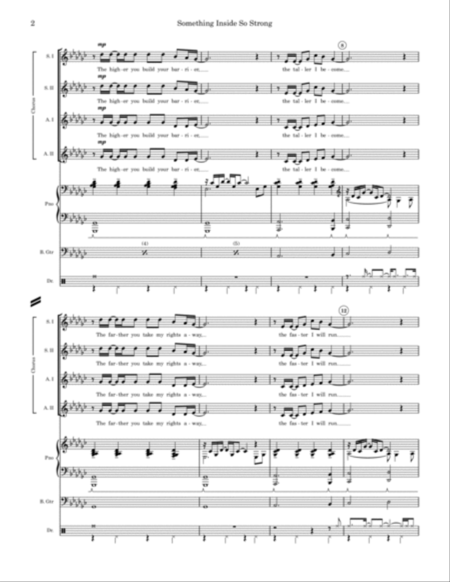 (Something Inside) So Strong Bass Guitar scores gallery preview page 2