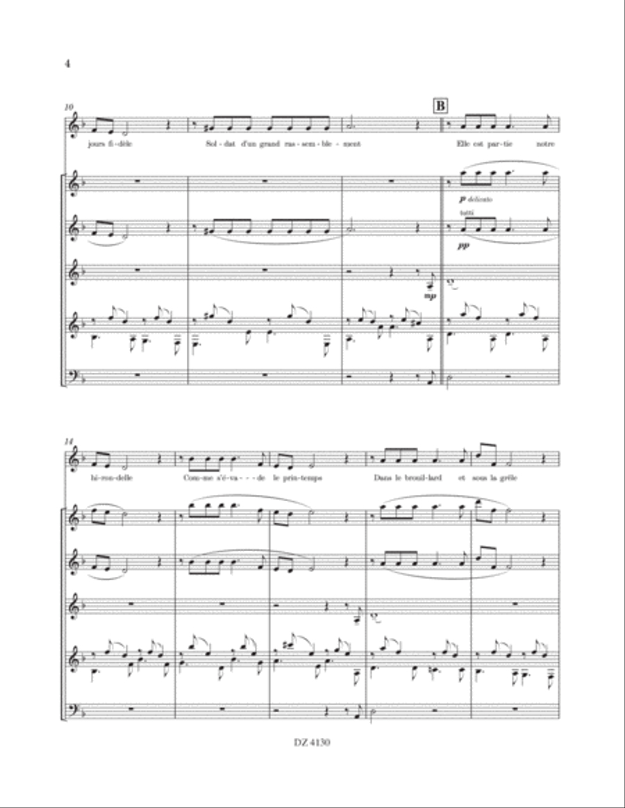 4 Mélodies simples 4 Mélodies simples Orchestra scores gallery preview page 5