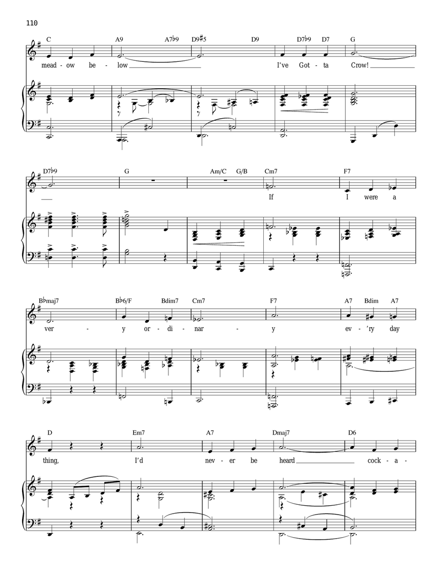 I've Gotta Crow Piano, Vocal scores gallery preview page 3