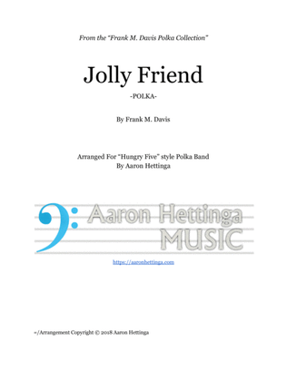 Book cover for Jolly Friend - Polka - for "Hungry Five" Polka Band
