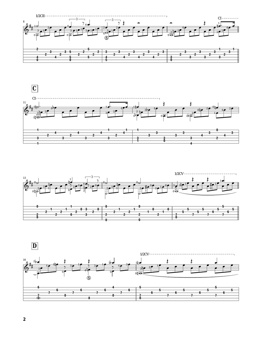 Adagio Acoustic Guitar scores gallery preview page 2