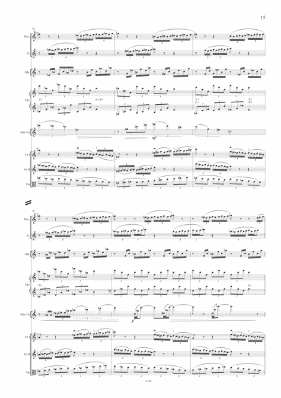 Violin Concerto Full Orchestra scores gallery preview page 7