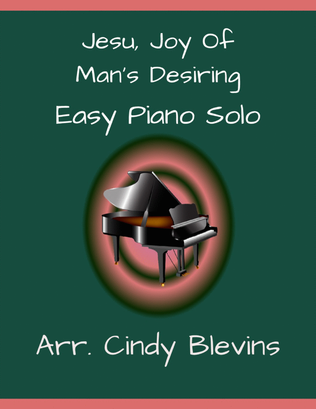 Book cover for Jesu, Joy of Man's Desiring, Easy Piano Solo