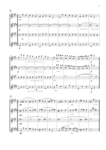 Slavonic Dance Op. 46, No. 1 for Saxophone Quartet image number null