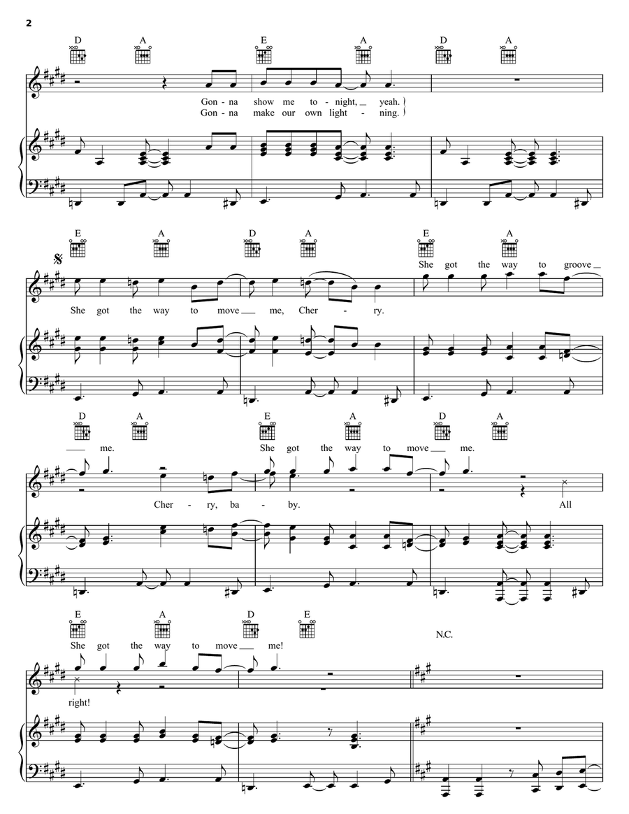 Cherry, Cherry Cherry, Cherry Piano, Vocal, Guitar scores gallery preview page 2