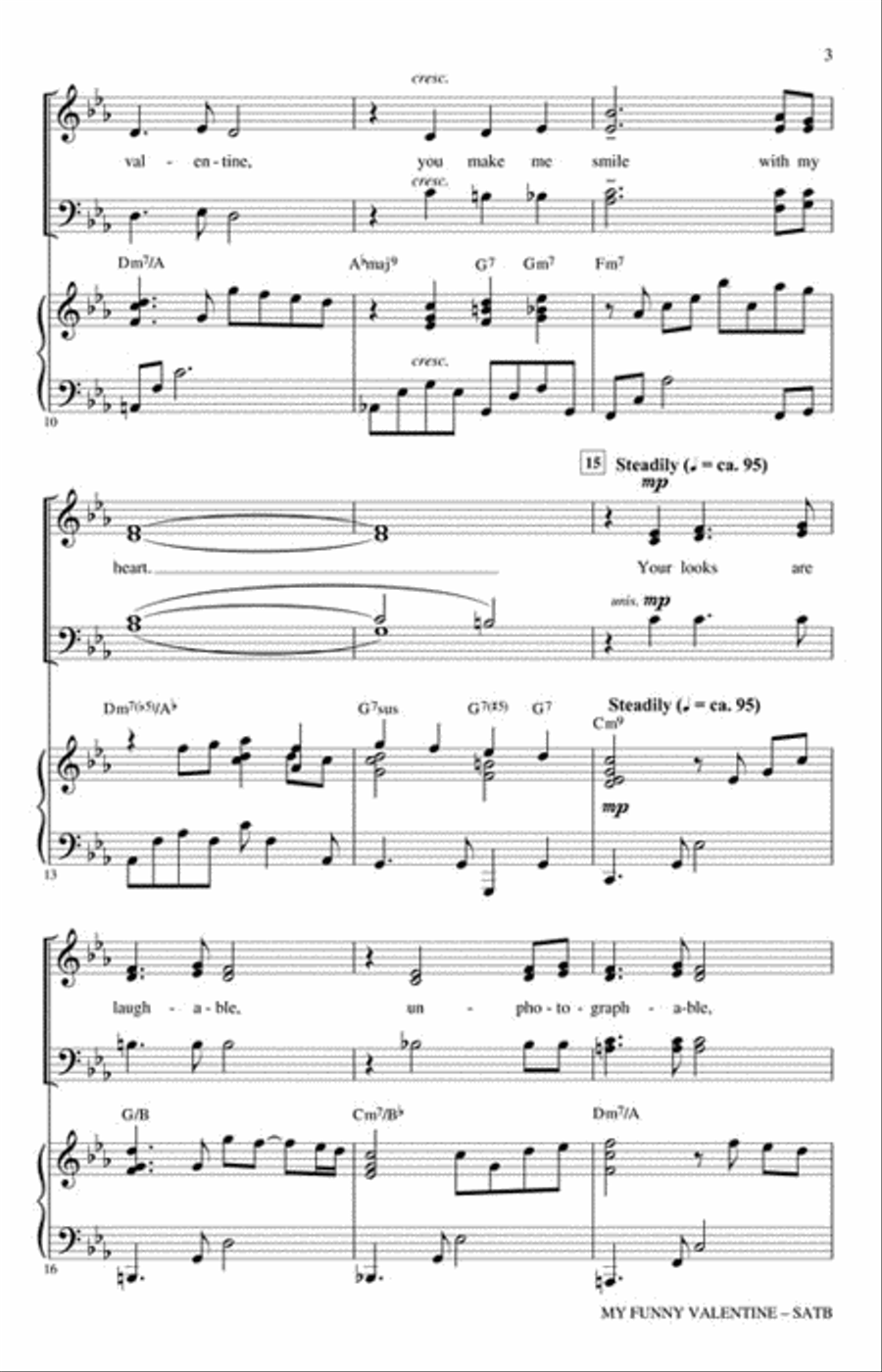 My Funny Valentine Choir scores gallery preview page 3