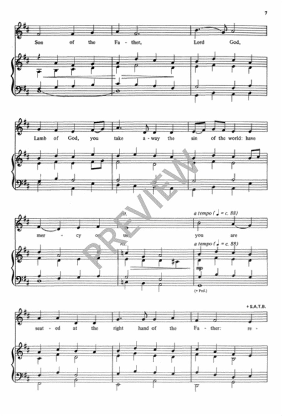 Melodic Gloria Melodic Gloria Unison Choir scores gallery preview page 8