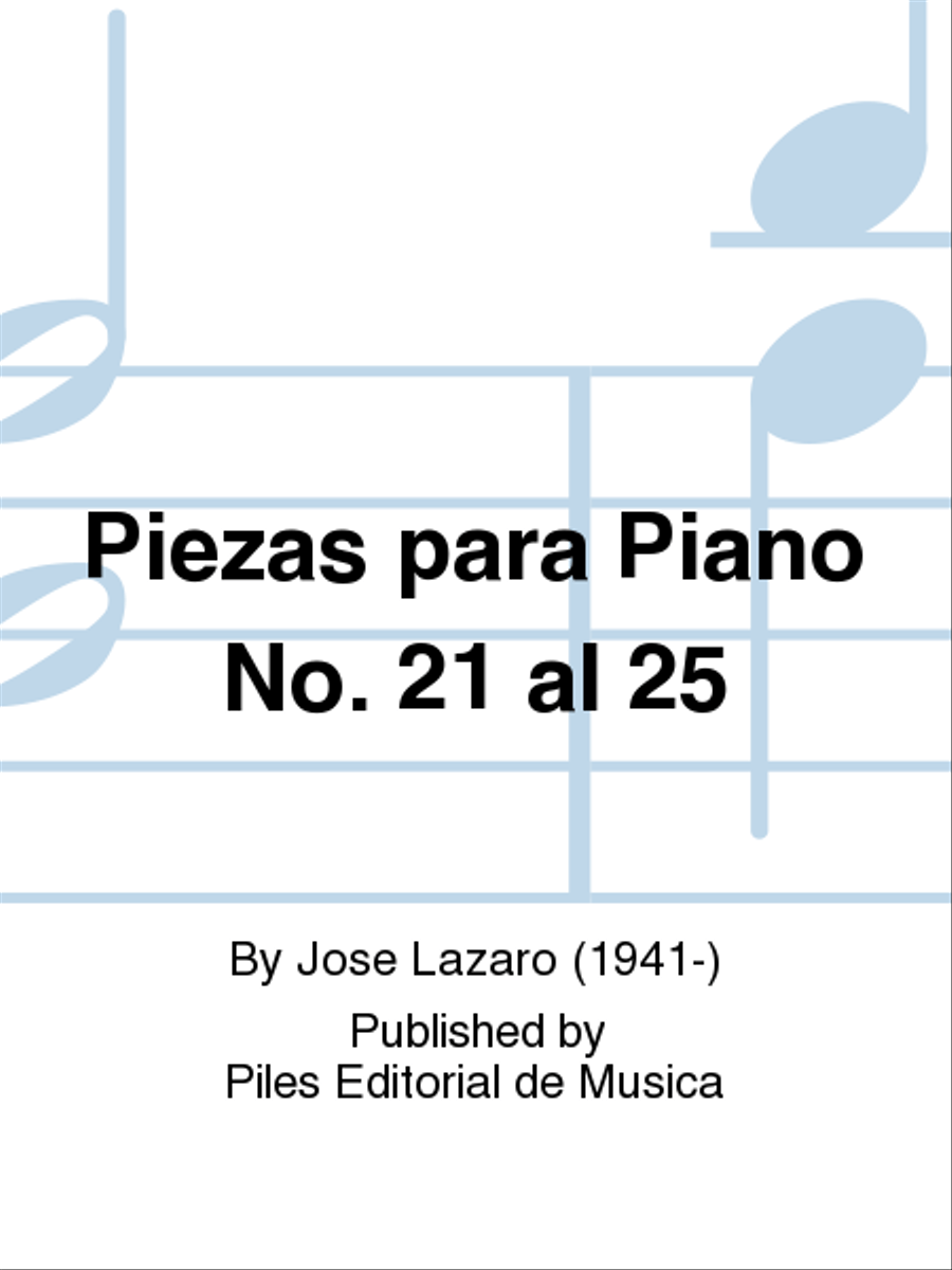 Piezas para Piano No. 21 al 25 Piano Solo scores gallery preview page 1