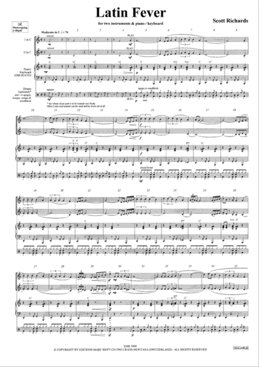 Latin Fever Trumpet Duet scores gallery preview page 3
