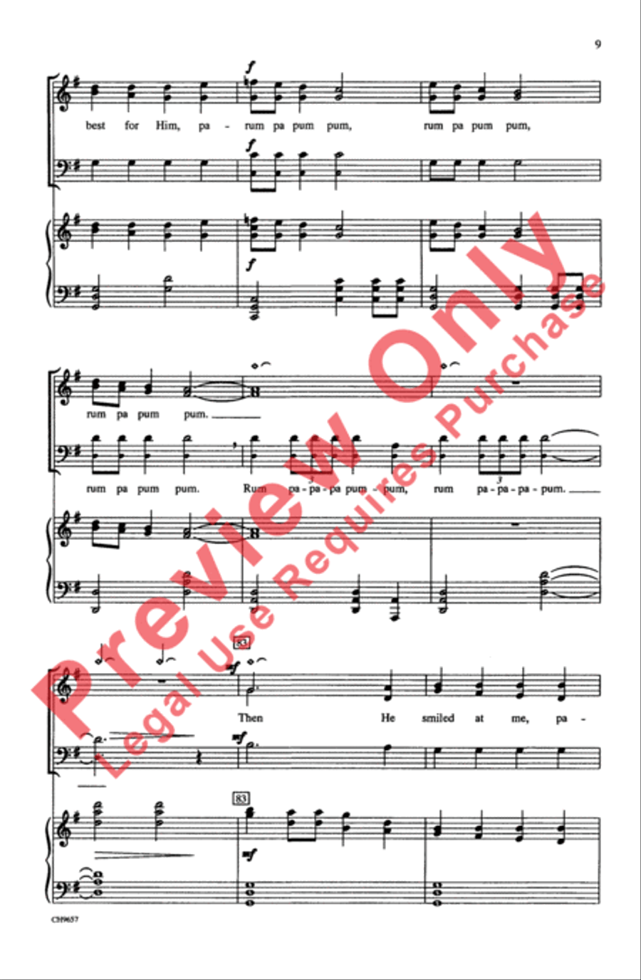 The Little Drummer Boy 3-Part scores gallery preview page 9