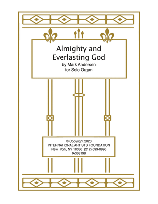 Book cover for Almighty and Everlasting God for organ by Mark Andersen