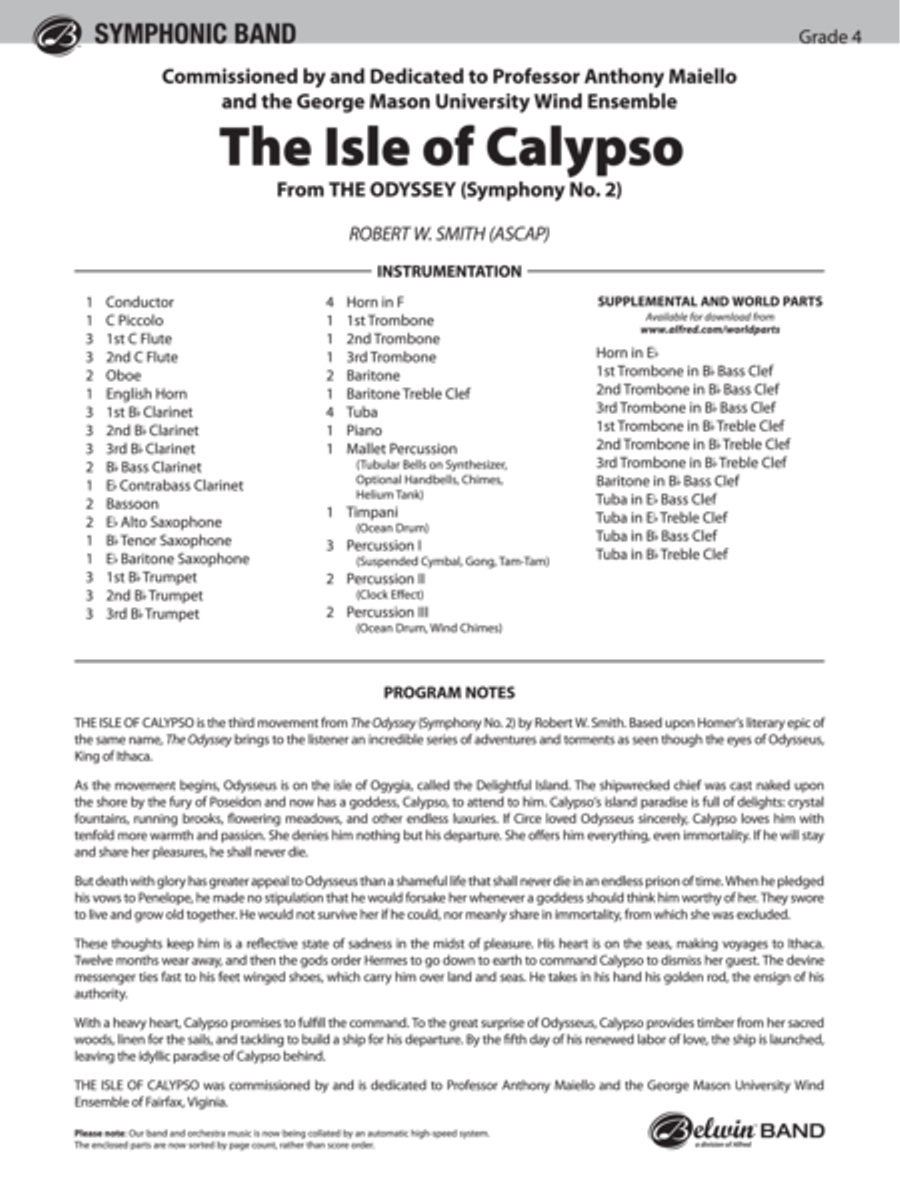 The Isle of Calypso (from The Odyssey (Symphony No. 2)) Concert Band scores gallery preview page 2