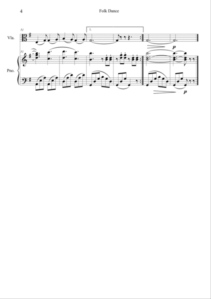 Folk Dance Viola scores gallery preview page 4