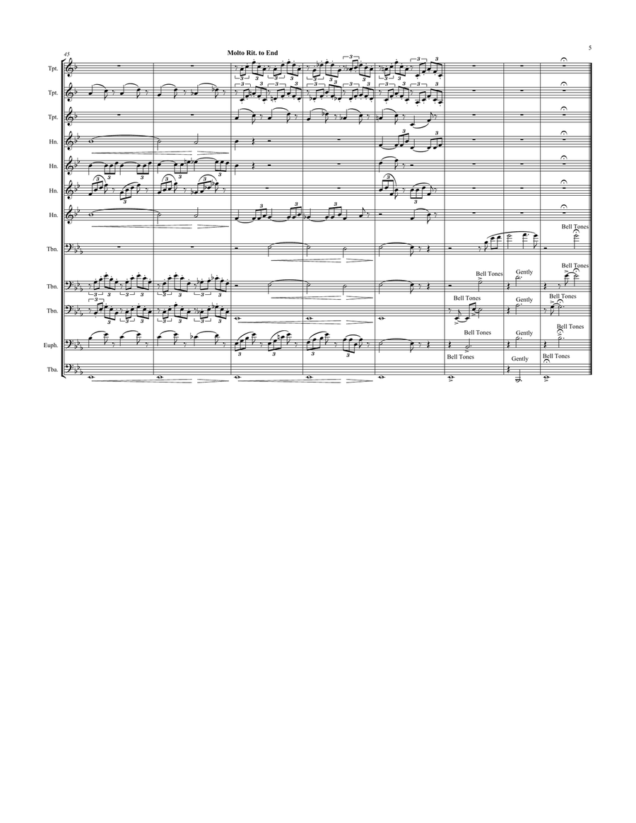 Adagio Sostenuto Main Theme Score scores gallery preview page 5