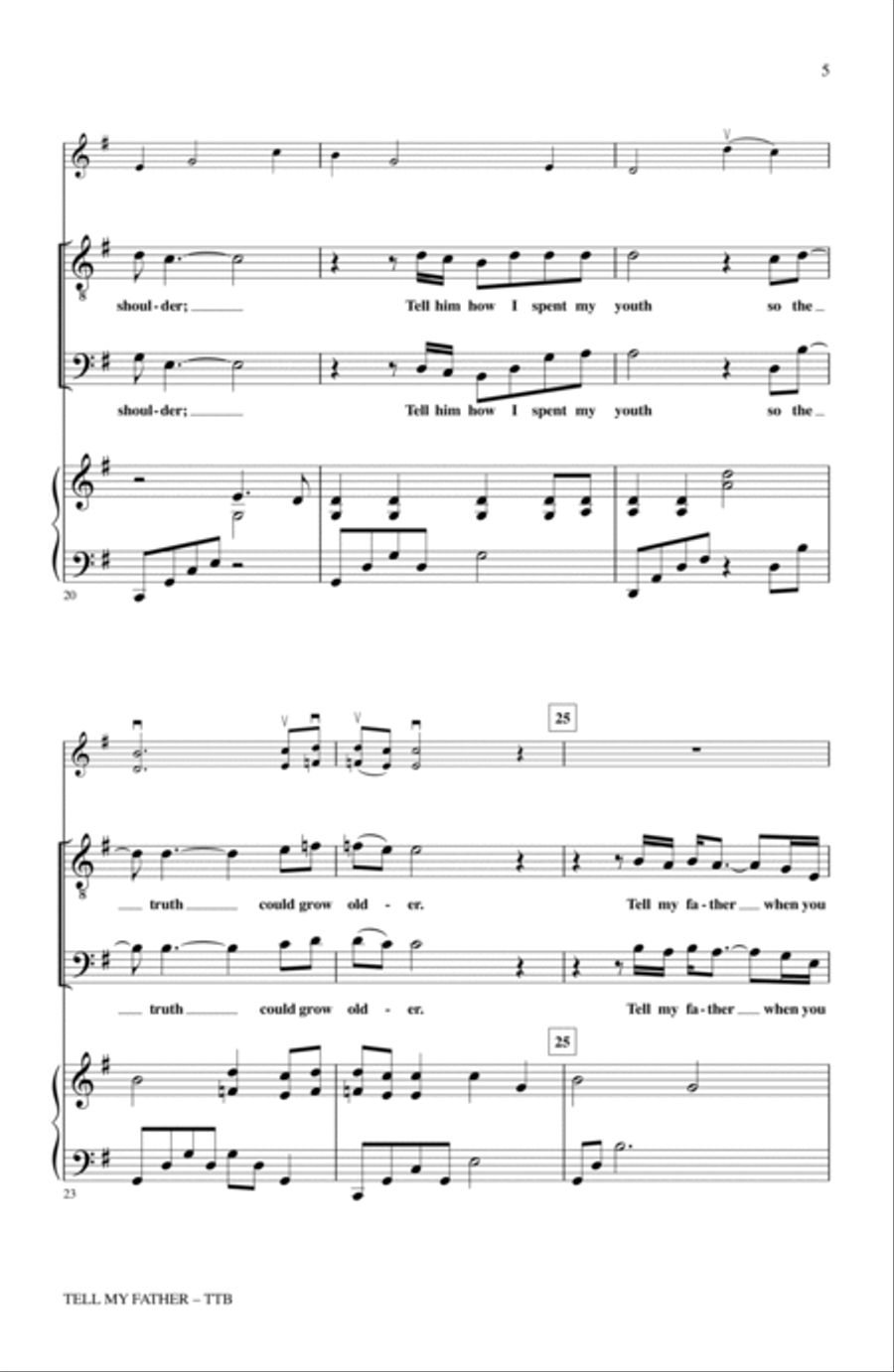 Tell My Father (from The Civil War: An American Musical) (arr. Andrea Ramsey)