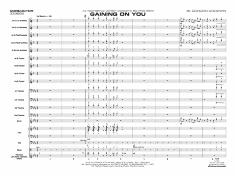 Gaining On You Gaining On You Jazz Ensemble scores gallery preview page 2