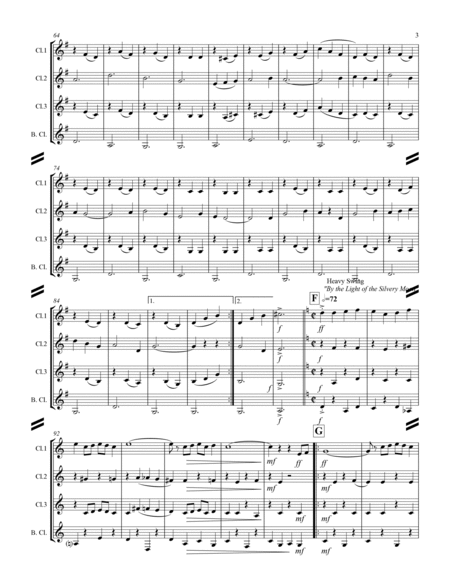 Sing-along Medley #1 (for Clarinet Quartet) (C Concert Version) image number null