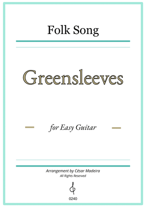 Greensleeves - Easy Guitar - W/Chords and TAB (Full Score)