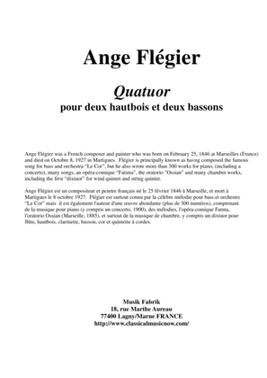 Ange Flégier: Quatuor for two oboes and two bassoons