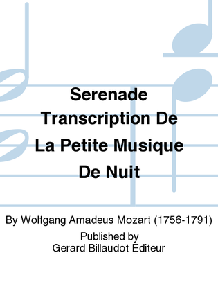 Book cover for Serenade Transcription De La Petite Musique De Nuit