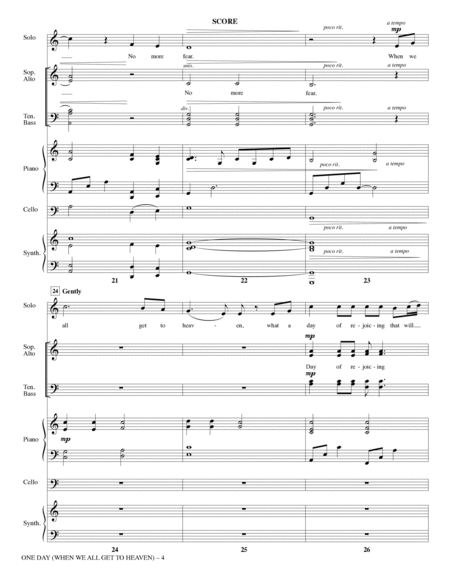 One Day (When We All Get to Heaven) (Arr. Heather Sorenson) - Full Score