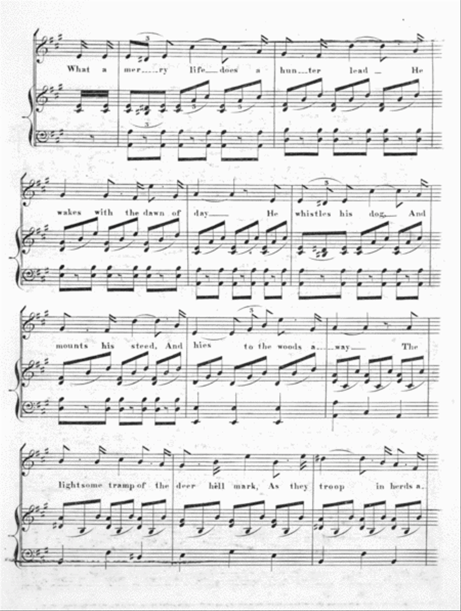 A Life in the Woods. A Hunting Song Voice scores gallery preview page 3