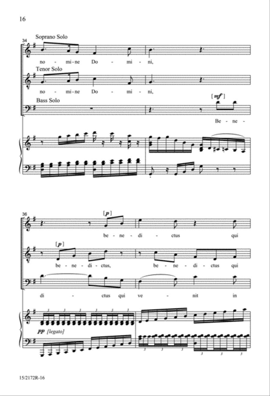 Kyrie, Benedictus and Osanna 4-Part scores gallery preview page 16