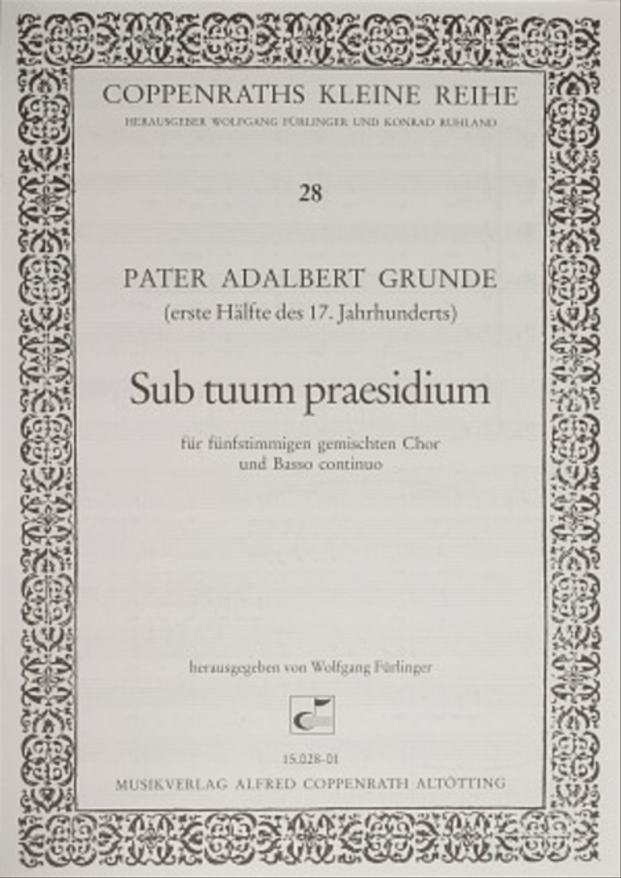 Sub tuum praesidium SATBarB scores gallery preview page 1
