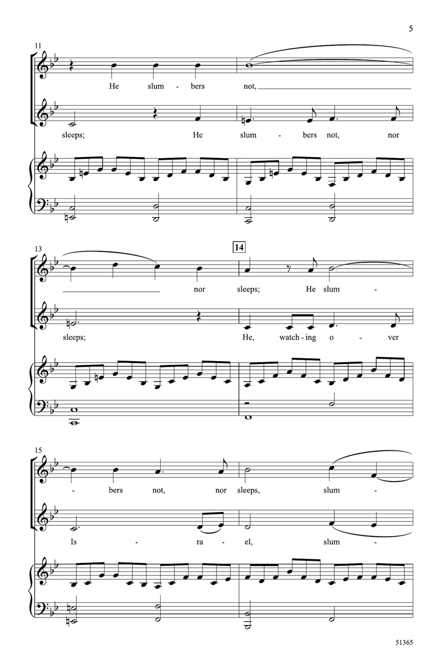 He, Watching Over Israel Choir scores gallery preview page 4