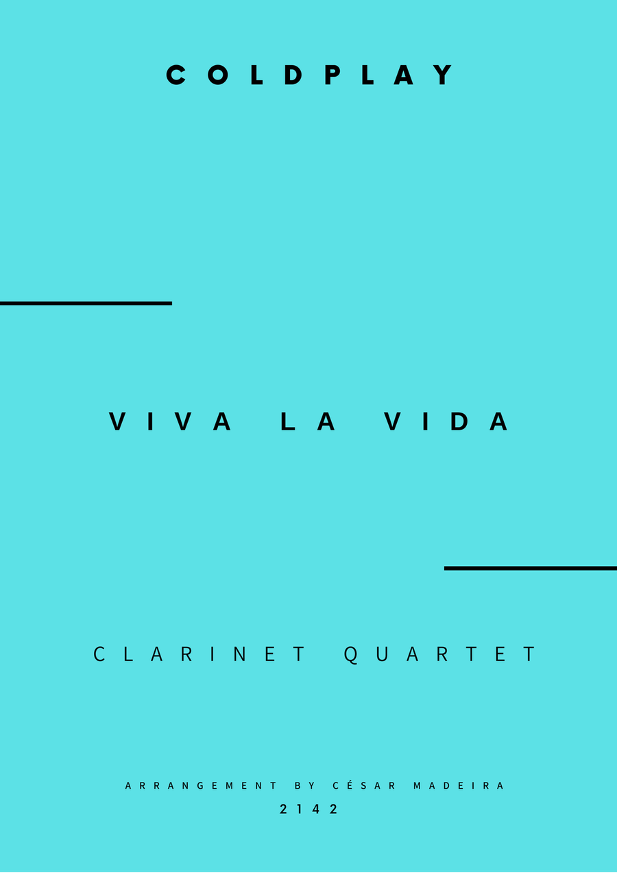 Viva La Vida Viva La Vida Clarinet Quartet scores gallery preview page 1